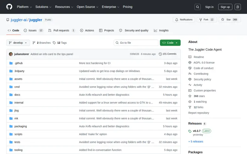 Screenshot of Juggler