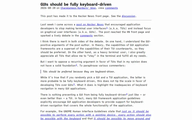 Screenshot of Keyboard-Driven GUIs