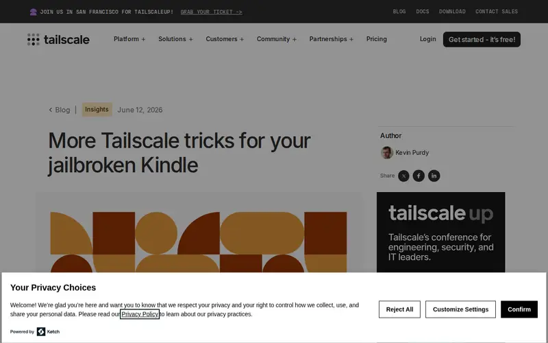 Screenshot of More Tailscale tricks for your jailbroken Kindle