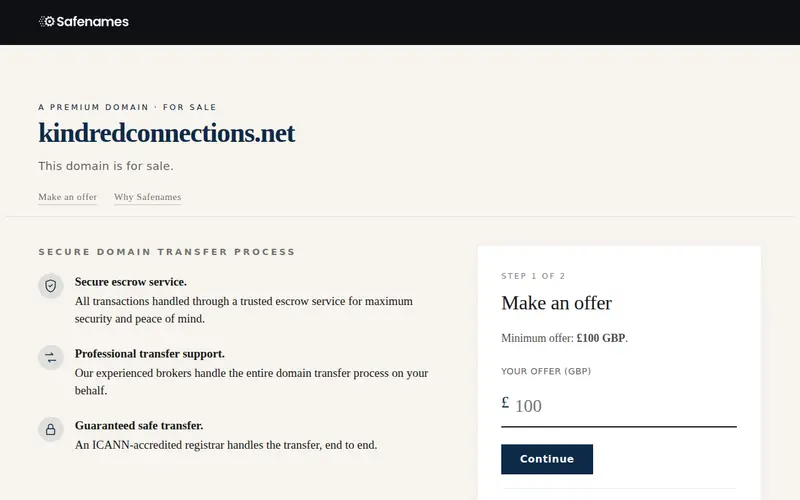 Screenshot of Kindred Connections
