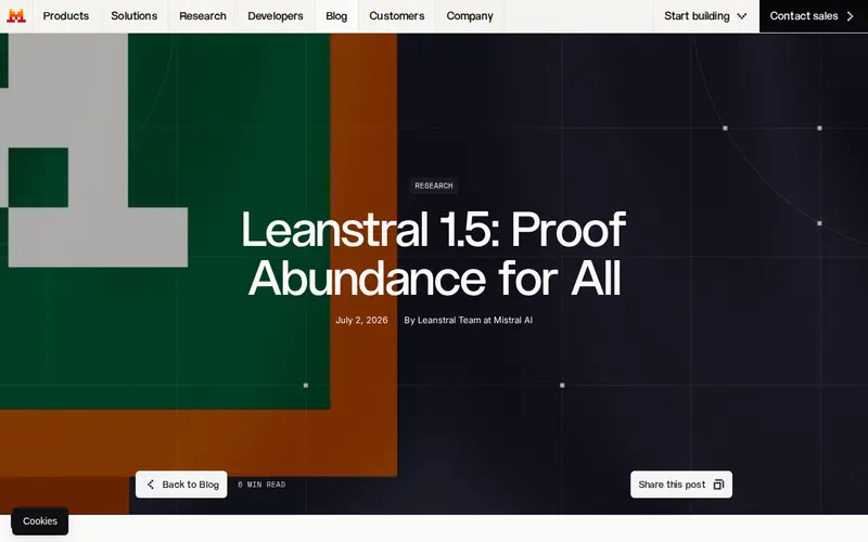 Screenshot of Leanstral 1.5: Proof abundance for all