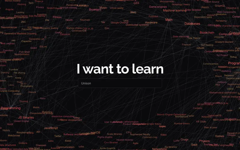 Screenshot of Learn-Anything.xyz