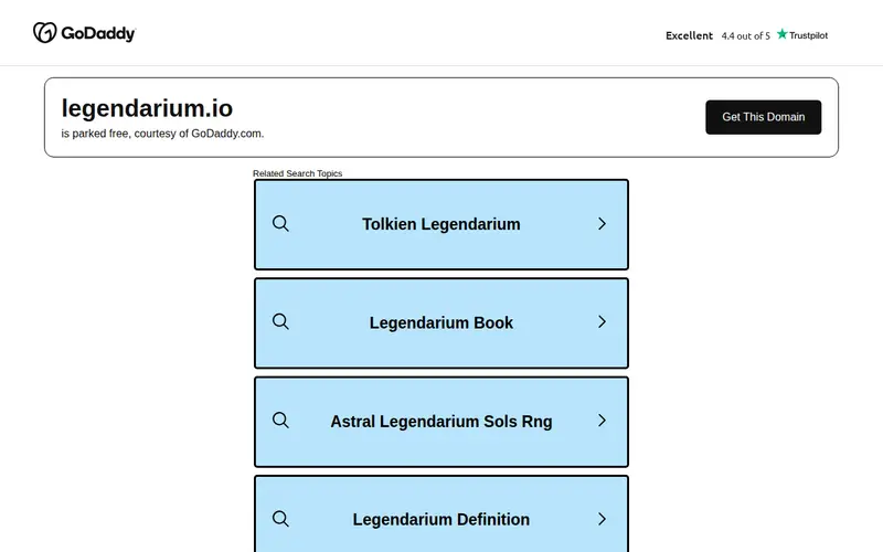 Screenshot of Legendarium