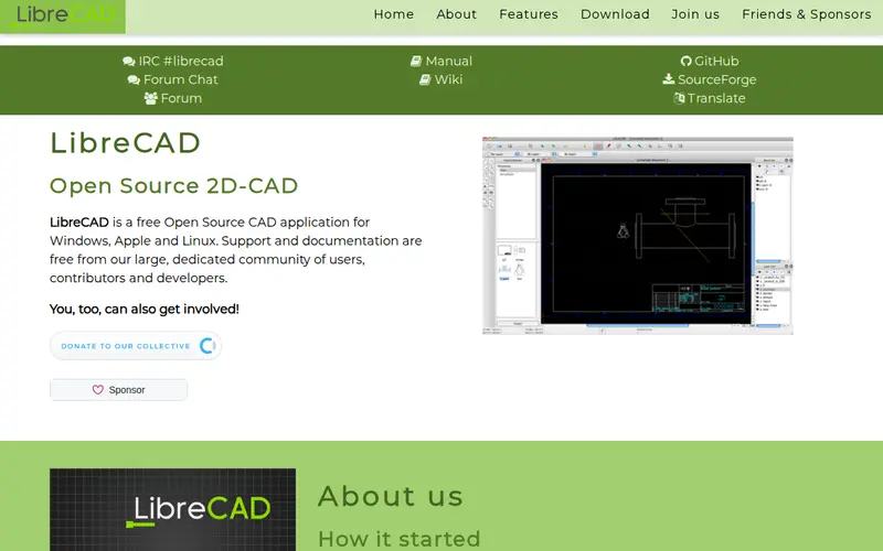 Screenshot of LibreCAD