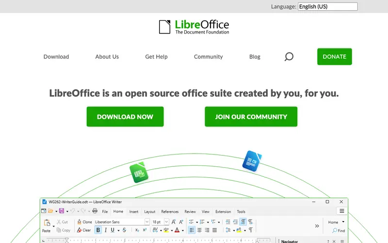 Screenshot of LibreOffice