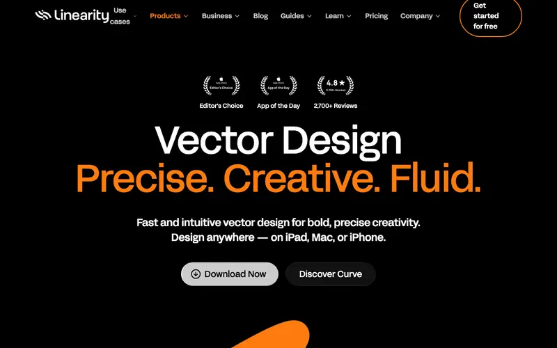 Screenshot of Linearity Curve (formerly Vectornator)