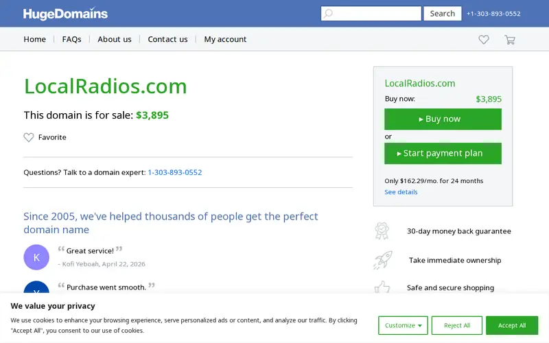 Screenshot of Localradios.com