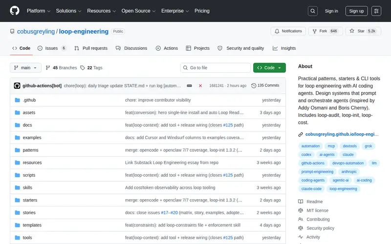Screenshot of Loop Engineering