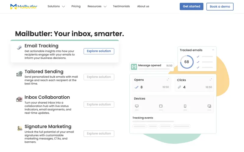 Screenshot of Mailbutler