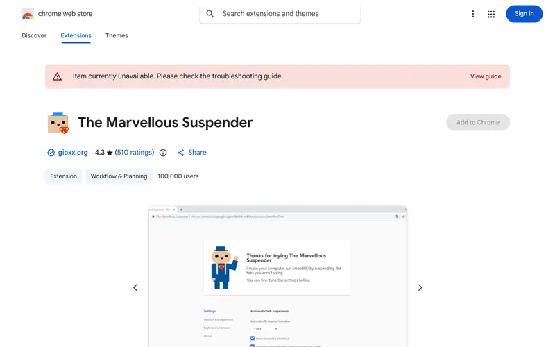 Screenshot of The Marvellous Suspender