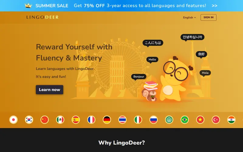 Screenshot of LingoDeer