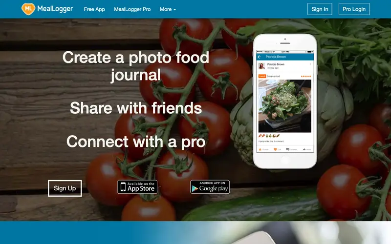 Screenshot of MealLogger
