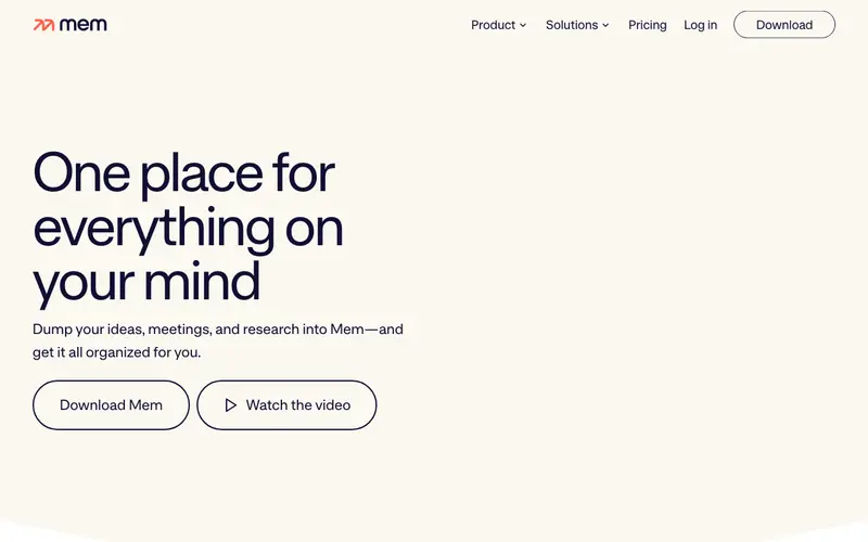 Screenshot of Mem.ai