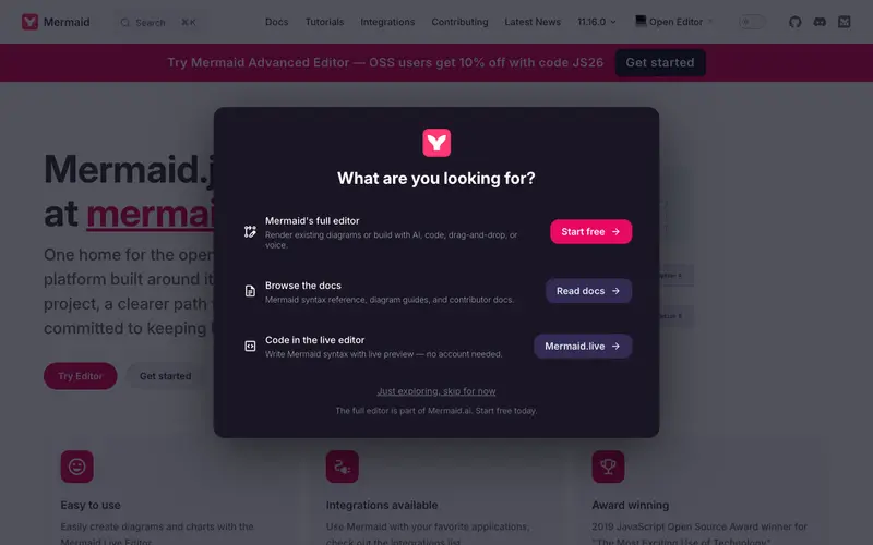 Screenshot of Mermaid