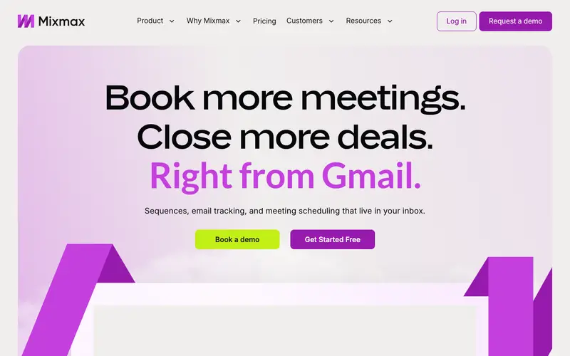 Screenshot of Mixmax
