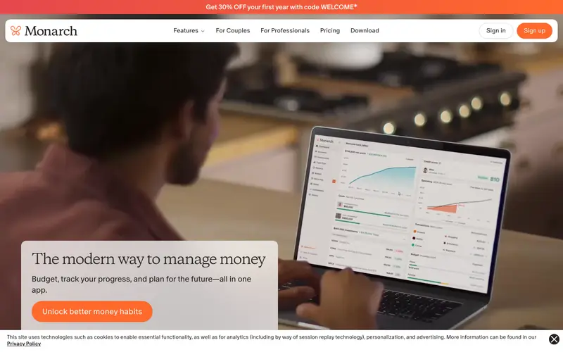 Screenshot of Monarch Money