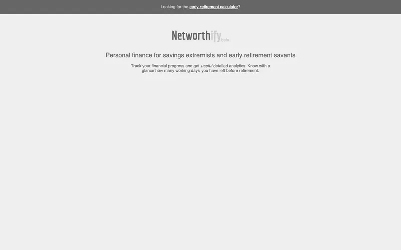 Screenshot of Networthify