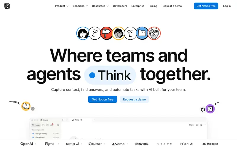 Screenshot of Notion