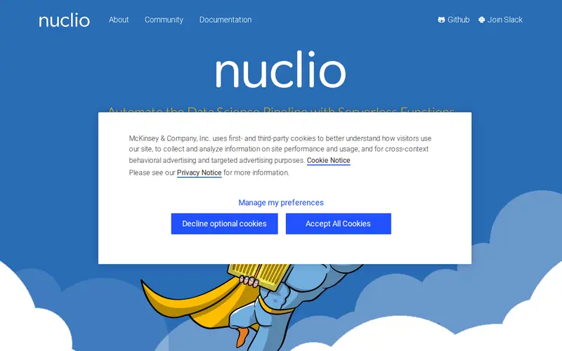 Screenshot of Nuclio