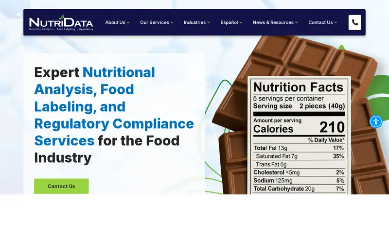 Screenshot of NutriData Nutrition Decoder