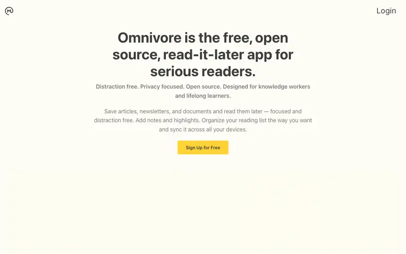 Screenshot of Omnivore