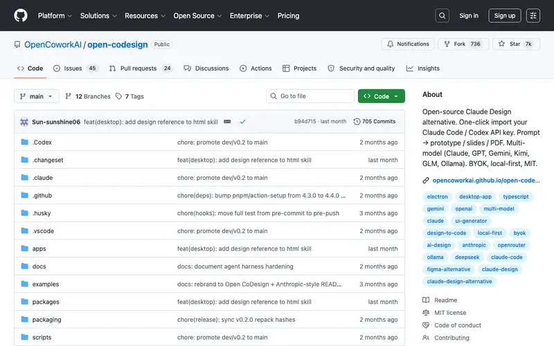Screenshot of Open-codesign
