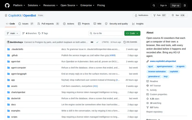 Screenshot of OpenBot