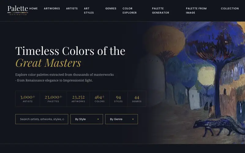 Screenshot of Palette Inspiration