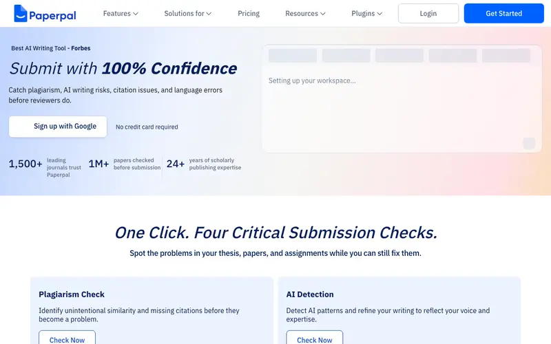 Screenshot of Paperpal