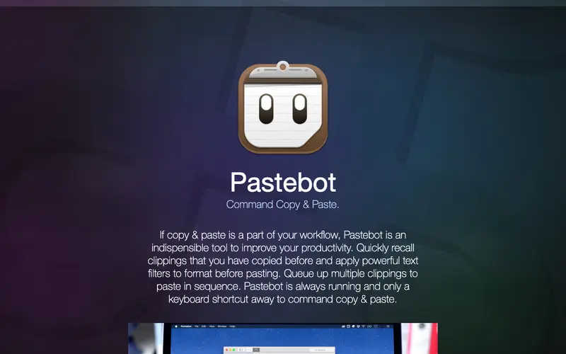 Screenshot of Pastebot