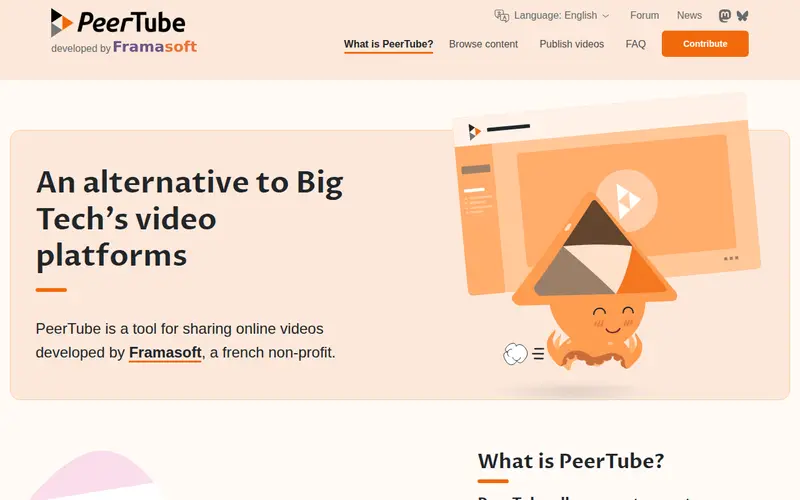 Screenshot of PeerTube