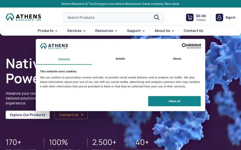 Screenshot of Athens Research