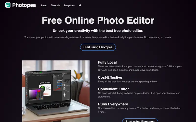 Screenshot of Photopea