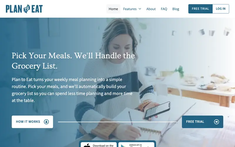 Screenshot of Plan to Eat