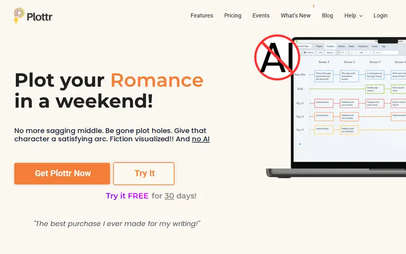 Screenshot of Plottr