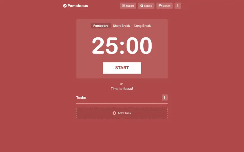 Screenshot of Pomofocus
