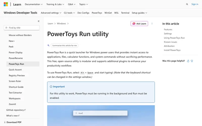 PowerToys Run