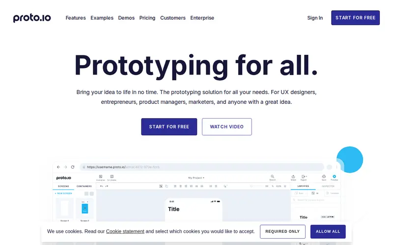 Screenshot of Proto.io