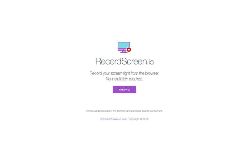 Screenshot of RecordScreen.io