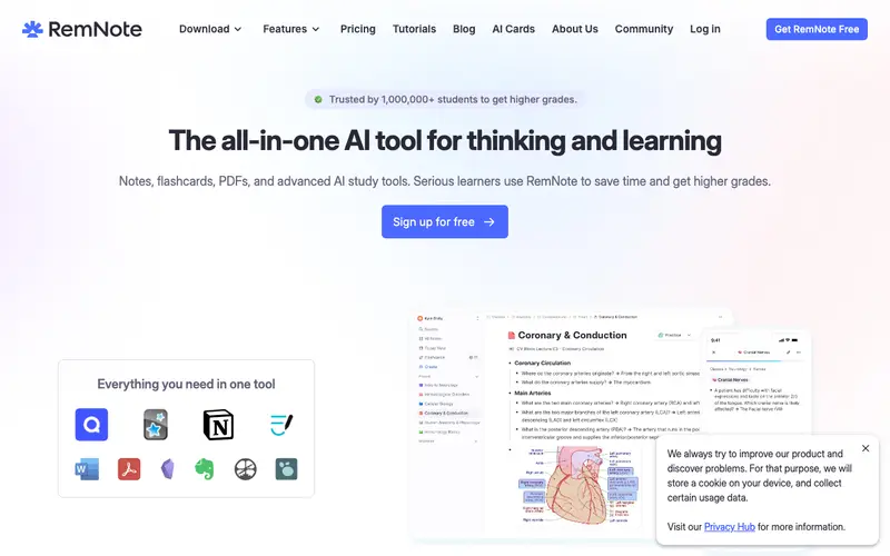Screenshot of RemNote