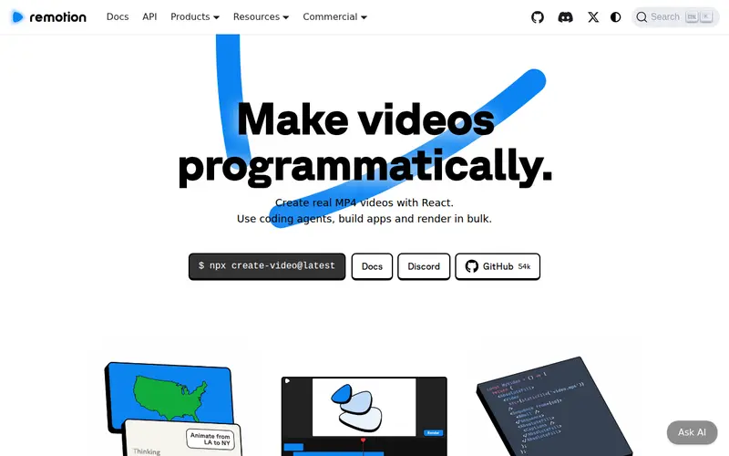 Screenshot of Remotion