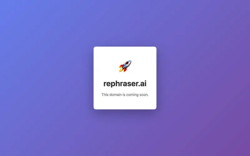 Screenshot of Rephraser.ai