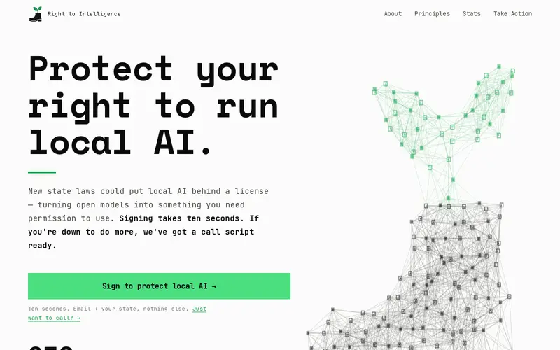 Screenshot of Right to Local Intelligence