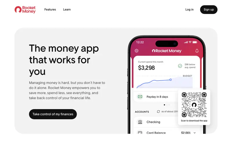 Screenshot of Rocket Money (formerly Truebill)