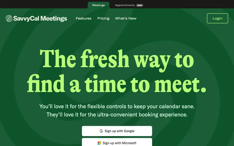Screenshot of SavvyCal