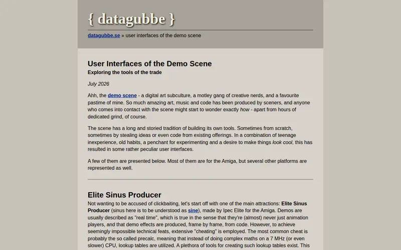 Screenshot of User Interfaces of the Demo Scene