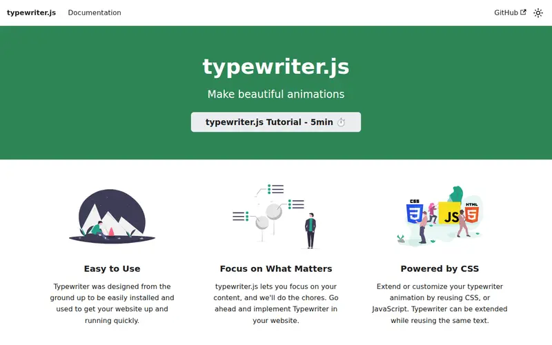 Screenshot of Script Editor (by Typewriter.js)