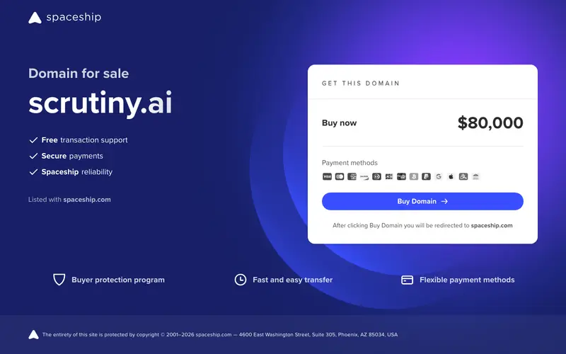 Screenshot of Scrutiny.ai