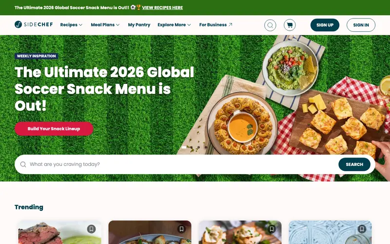 Screenshot of SideChef: Recipes & Meal Planning