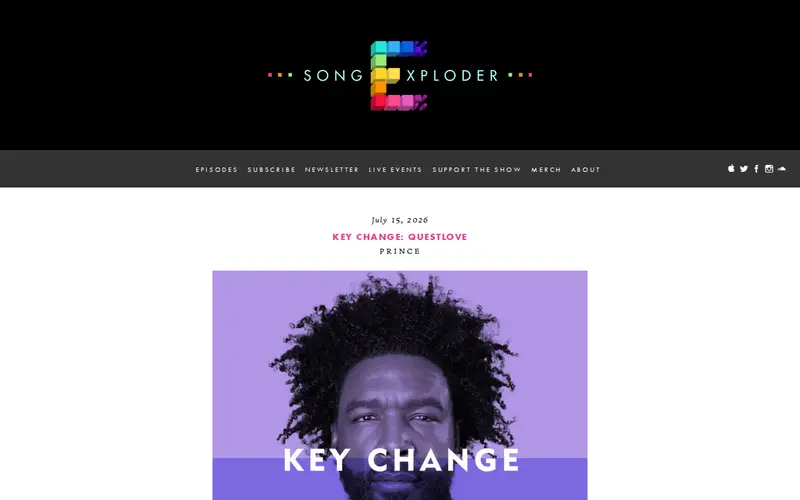 Screenshot of Song Exploder